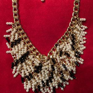 Black and White/Gold Necklace